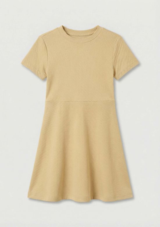 Foto do produto: Vestido Curto Infantil Em Ribana - Amarelo