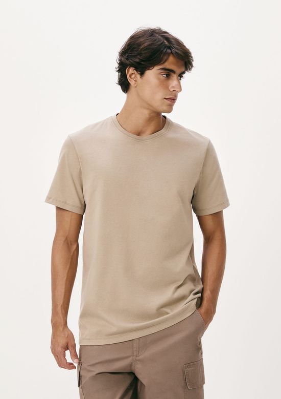 Foto do produto: Camiseta Básica Masculina Comfort Super Cotton - Bege