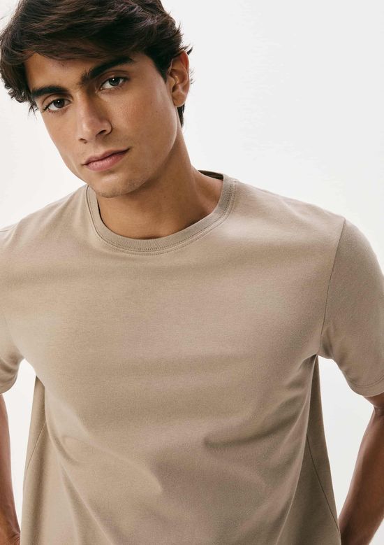 Foto do produto: Camiseta Básica Masculina Comfort Super Cotton - Bege