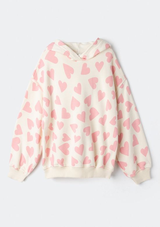 Foto do produto: Blusão Infantil Menina Em Moletom Estampado - Rosa