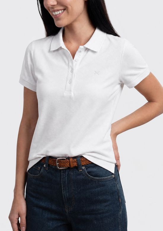 Foto do produto: Polo Feminina Bordada Em Malha Piquet - Off white
