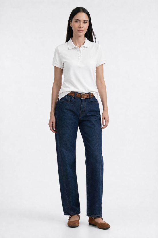 Foto do produto: Polo Feminina Bordada Em Malha Piquet - Off white