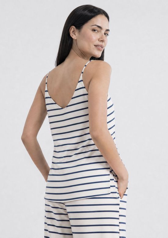 Foto do produto: Regata Feminina Alças Finas Com Elastano - Off white