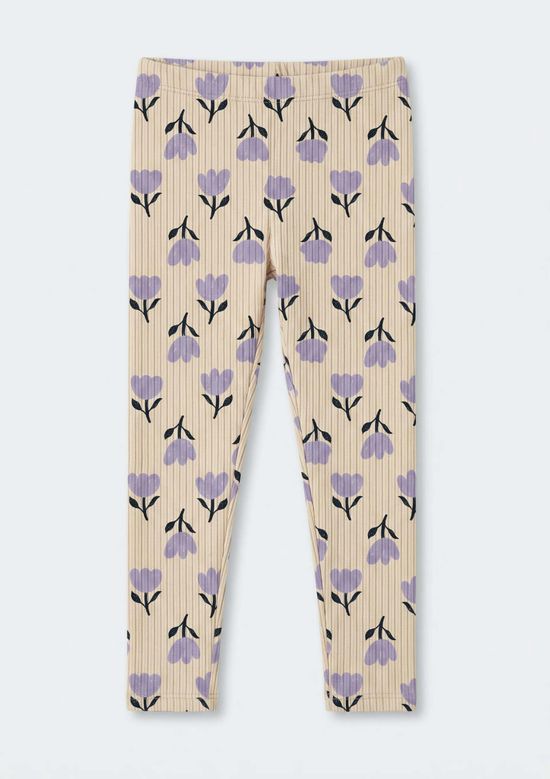 Foto do produto: Calça Legging Infantil Menina Estampada - Creme