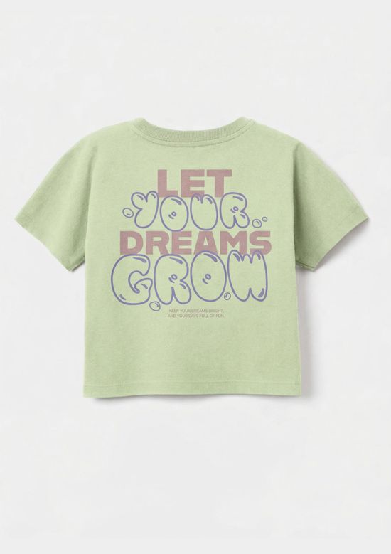 Foto do produto: Blusa Infantil Menina Box Com Estampa Frente E Costas - Verde