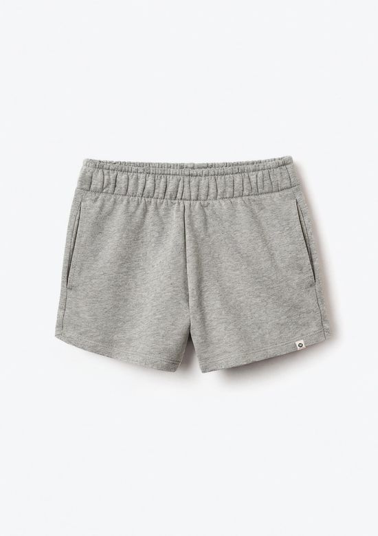 Foto do produto: Shorts Infantil Menina Runner Em Moletinho - Cinza