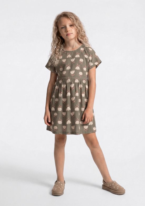 Foto do produto: Vestido Infantil Curto Estampado - Verde