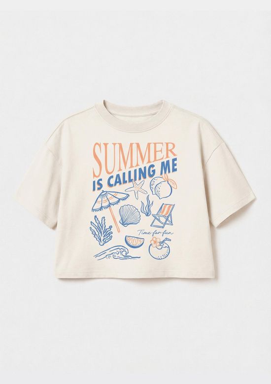 Foto do produto: Blusa Infantil Menina Super Cotton Estampada - Off white