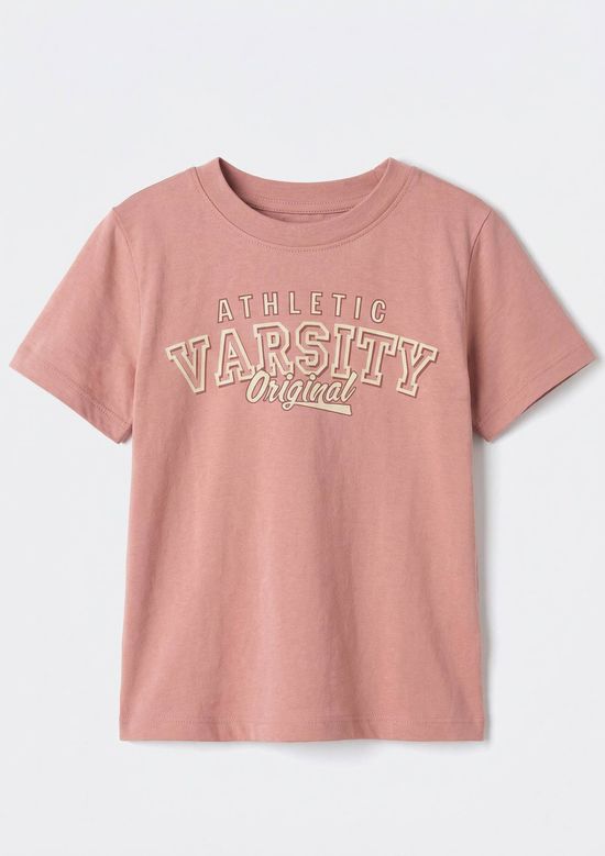 Foto do produto: Blusa Infantil Menina Manga Curta Com Estampa - Rosa