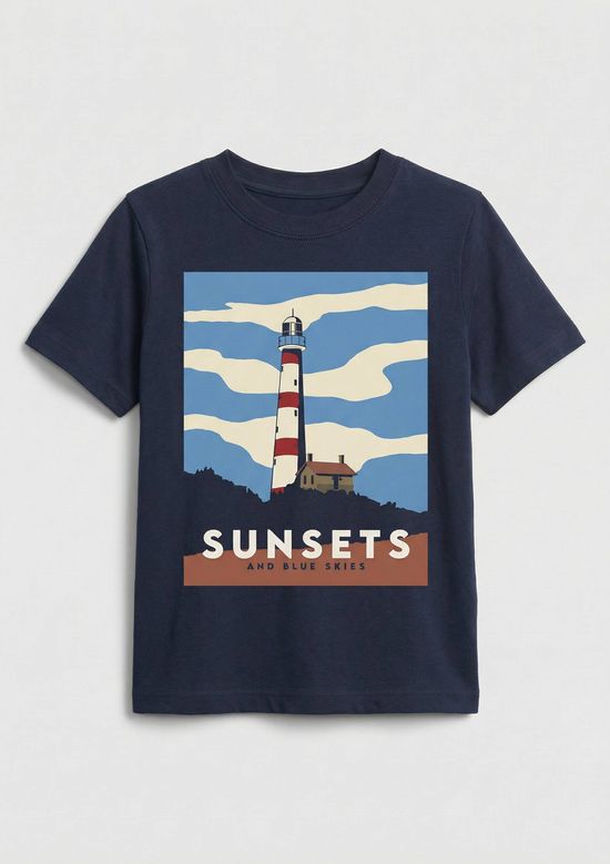 Foto do produto: Camiseta Infantil Menino Manga Curta Com Estampa - Azul