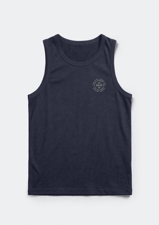 Foto do produto: Regata Básica Masculina Regular Com Estampa - Azul