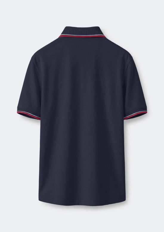 Foto do produto: Camisa Polo Básica Masculina Manga Curta Em Piquet - Azul