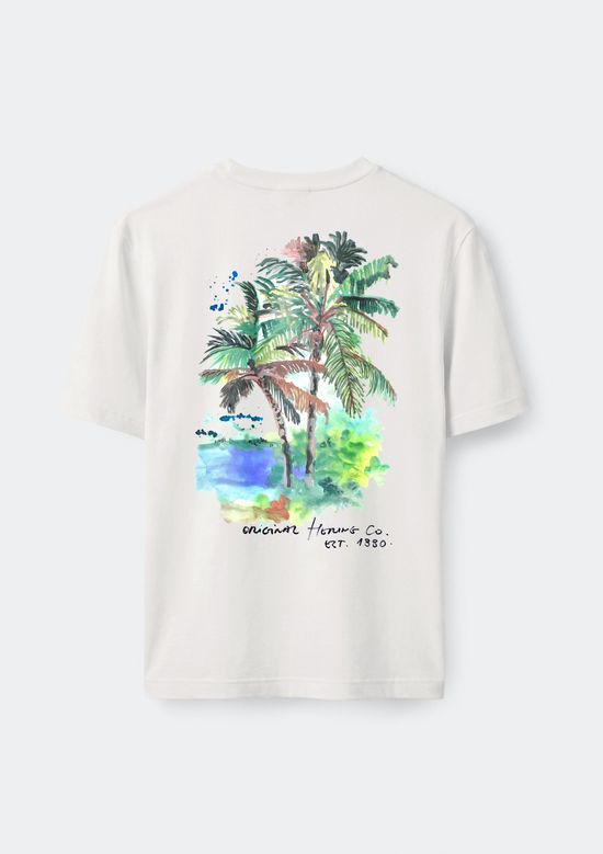 Foto do produto: Camiseta Masculina Manga Curta Com Estampa - Off white