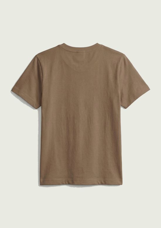 Foto do produto: Camiseta Infantil Menino Manga Curta Gola V - Marrom