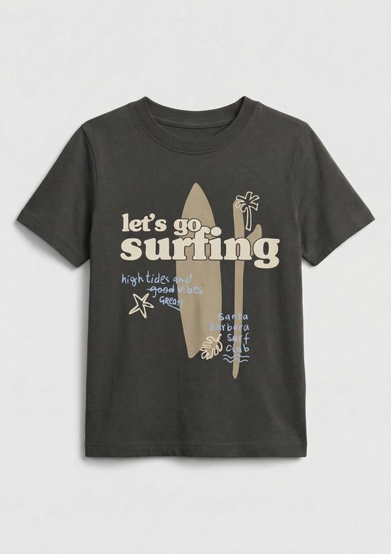 Foto do produto: Camiseta Infantil Menino Manga Curta Com Estampa - Preto