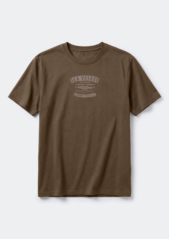 Foto do produto: Camiseta Masculina Manga Curta Com Estampa - Marrom