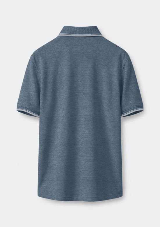 Foto do produto: Camisa Polo Básica Masculina Manga Curta Em Piquet - Azul