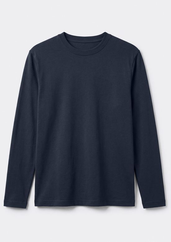 Foto do produto: Camiseta Básica Masculina Manga Longa Regular World - Azul