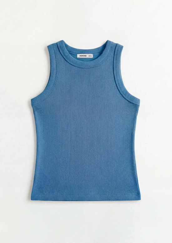 Foto do produto: Regata Básica Feminina Slim Neck - Azul