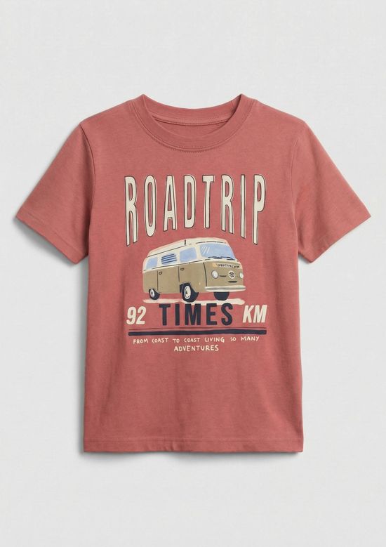 Foto do produto: Camiseta Infantil Menino Manga Curta Com Estampa - Vermelho