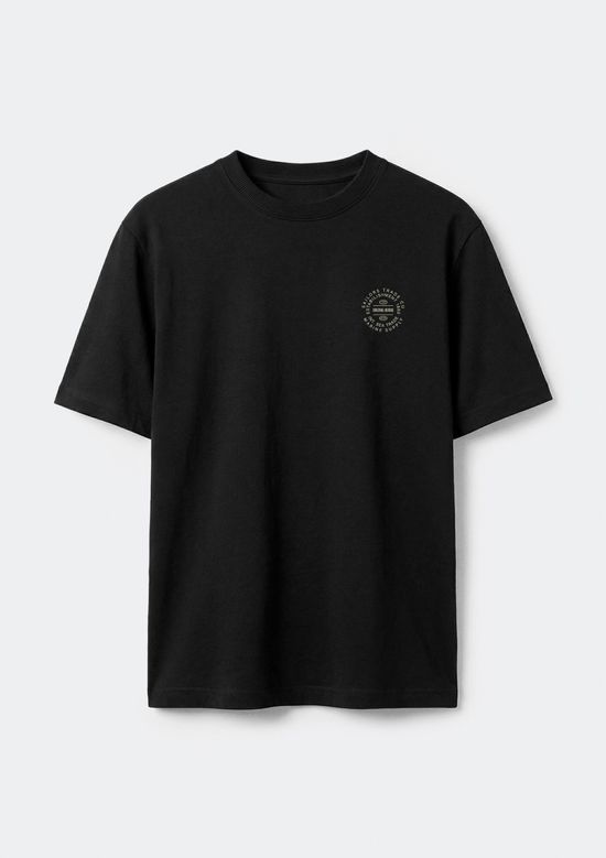Foto do produto: Camiseta Masculina Manga Curta Com Estampa - Preto