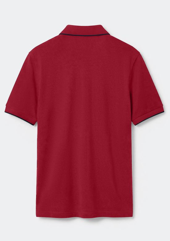 Foto do produto: Camisa Polo Básica Masculina Em Piquet Com Bordado - Vermelho