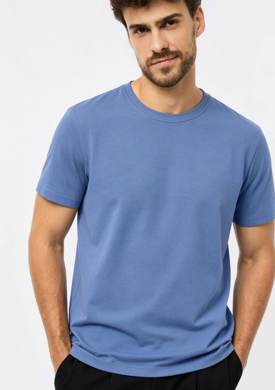 Foto do produto: Camiseta Básica Masculina Comfort Super Cotton - Azul