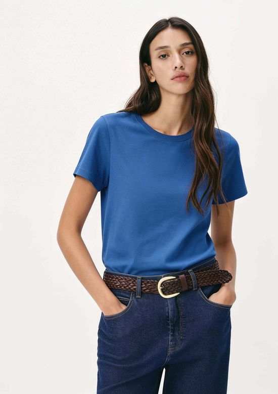 Foto do produto: Camiseta Básica Feminina Slim World - Azul