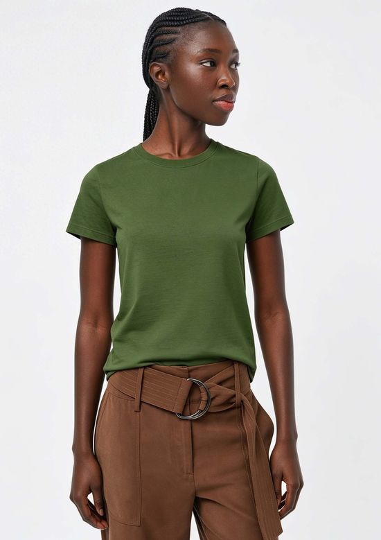 Foto do produto: Camiseta Básica Feminina Slim World - Verde