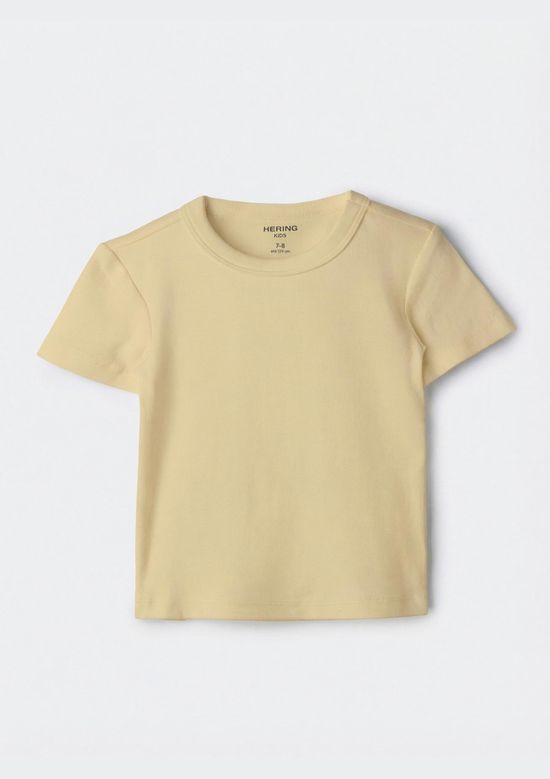 Foto do produto: Blusa Infantil Menina Em Ribana Canelada - Amarelo