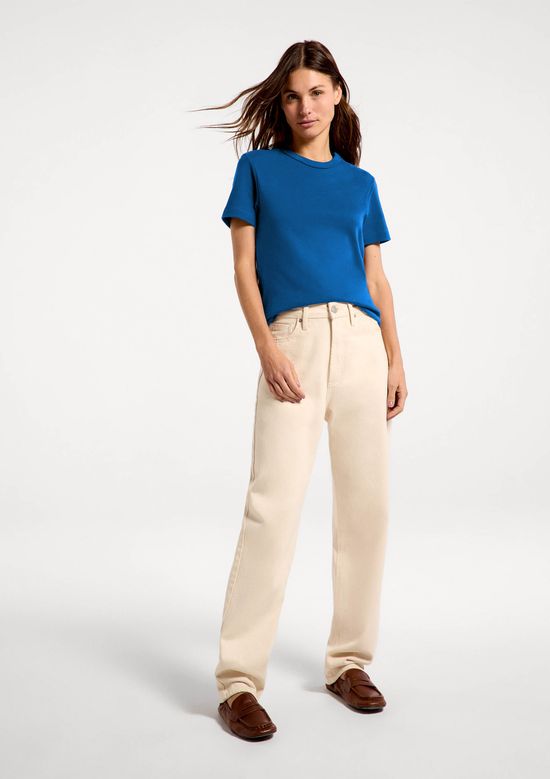 Foto do produto: Camiseta Feminina Slim Em Algodão - Azul
