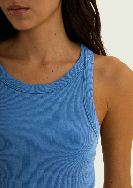 Foto do produto: Regata Feminina Ribana Canelada Justa - Azul