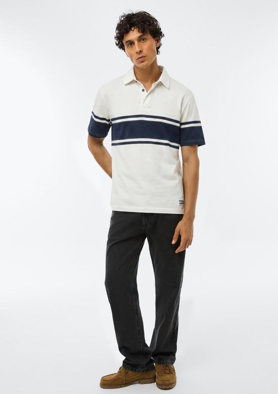 Foto do produto: Camisa Polo Masculina Comfort Estampada - Off white