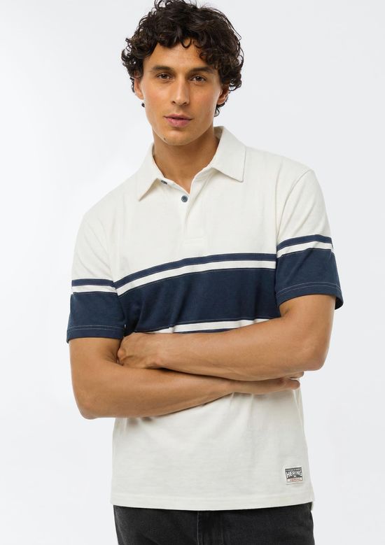 Foto do produto: Camisa Polo Masculina Comfort Estampada - Off white