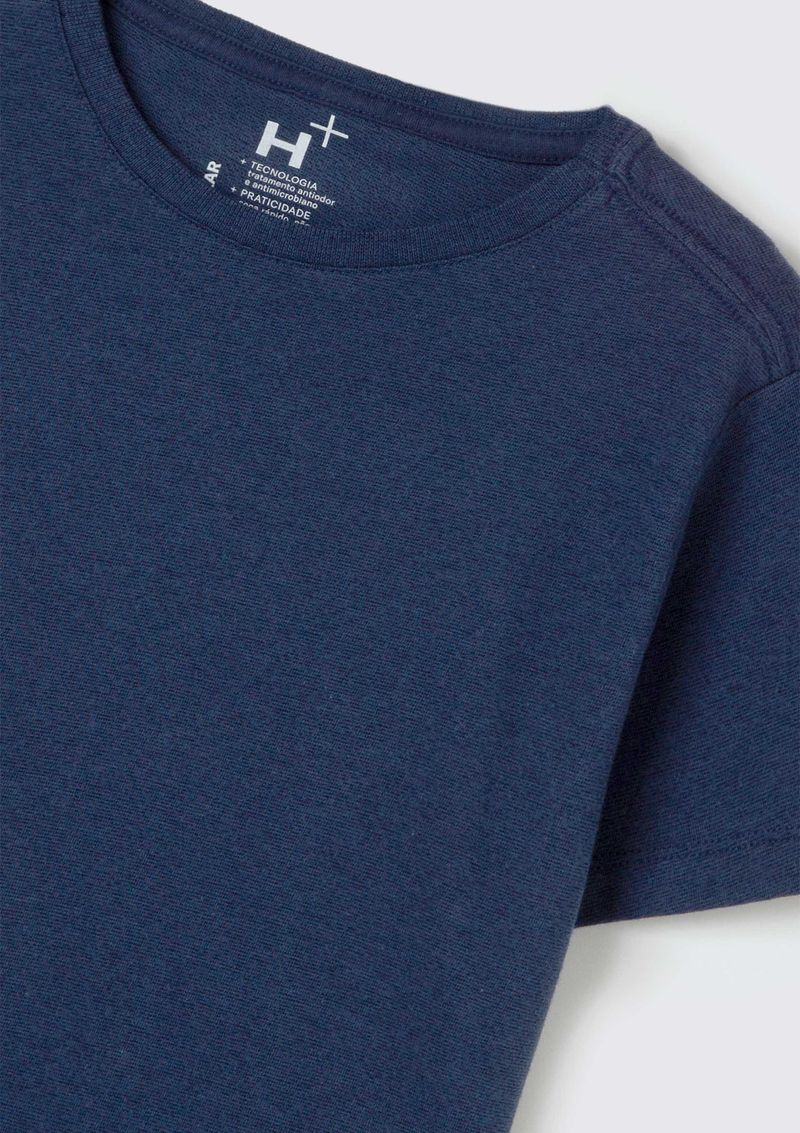 Camiseta Básica Infantil Azul Marinho na Nerdstore