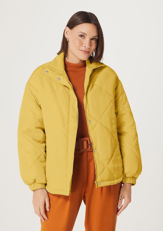 Foto do produto: Jaqueta Puffer Feminina Oversized - Amarelo