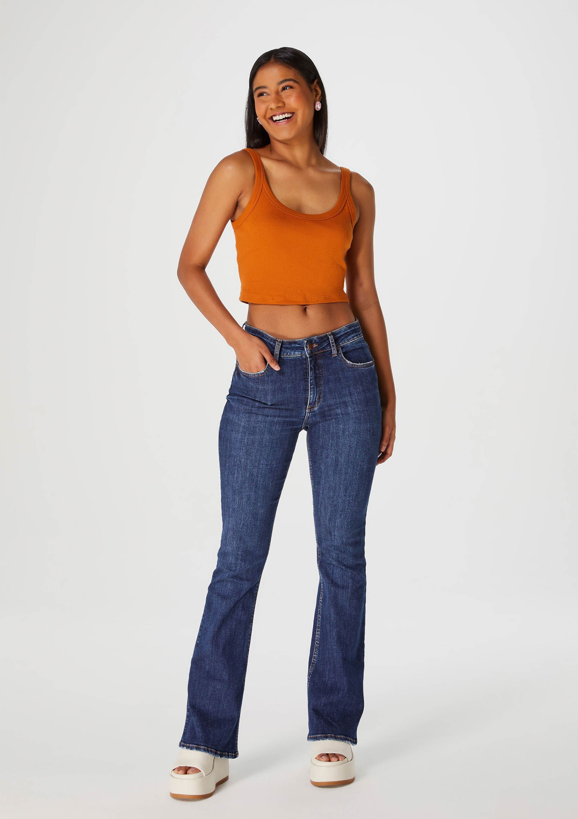 Regata Cropped Feminina Listrada - Hering Store