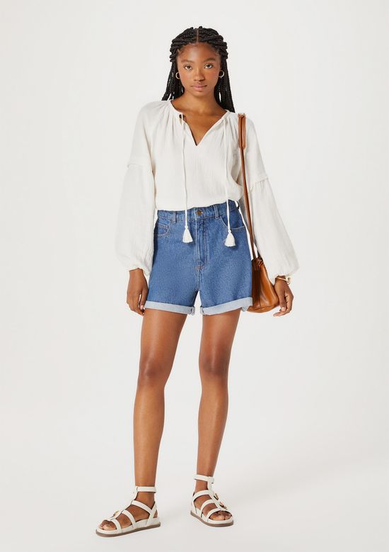 Foto do produto: Blusa Feminina Manga Longa Bufante - Off White
