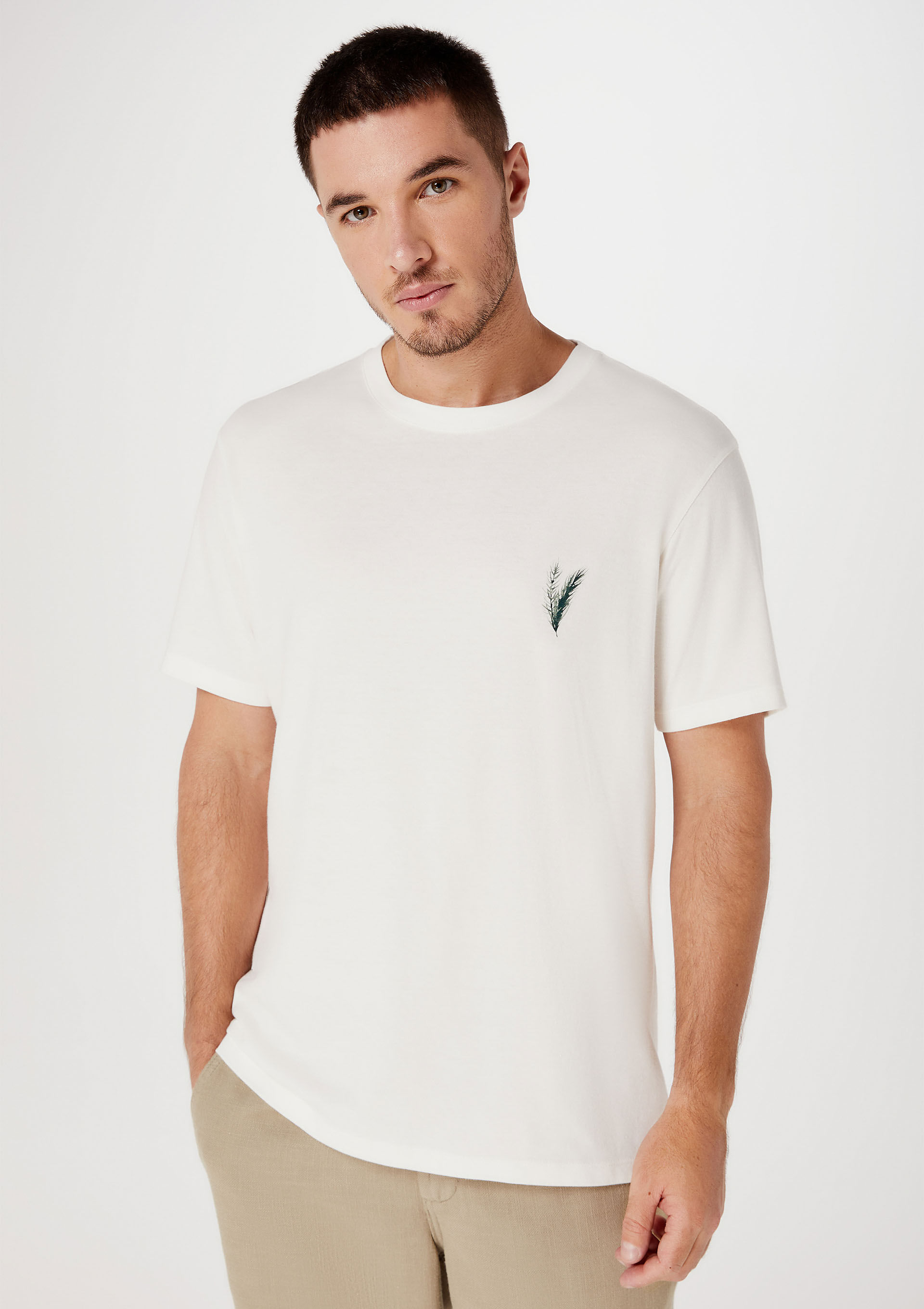 Camiseta Masculina Independent Bar Logo Manga Curta Estampada - Branco -  Home