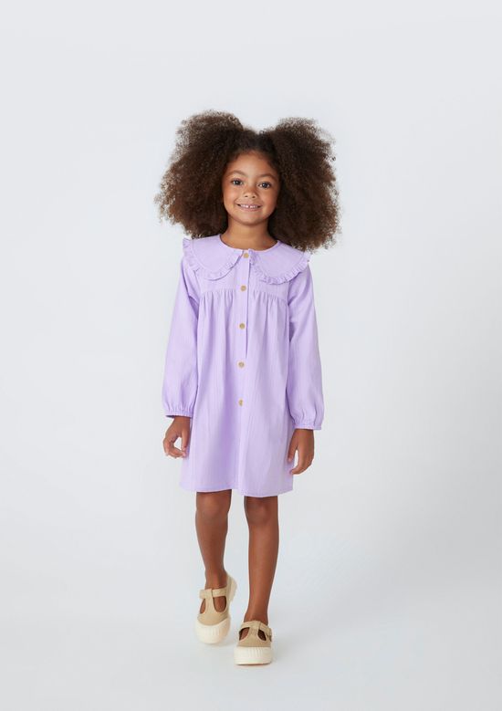 Foto do produto: Vestido Infantil Toddler Com Gola Removível - Roxo