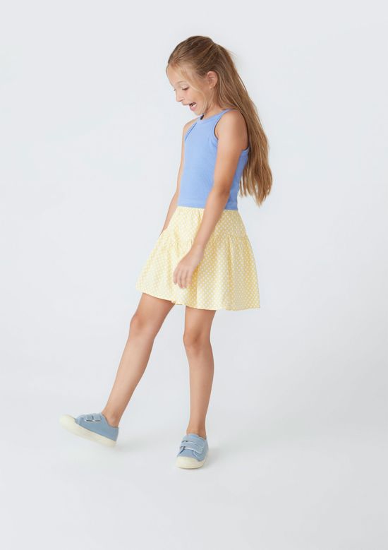 Foto do produto: Saia Shorts Infantil Estampada Xadrez - Amarelo