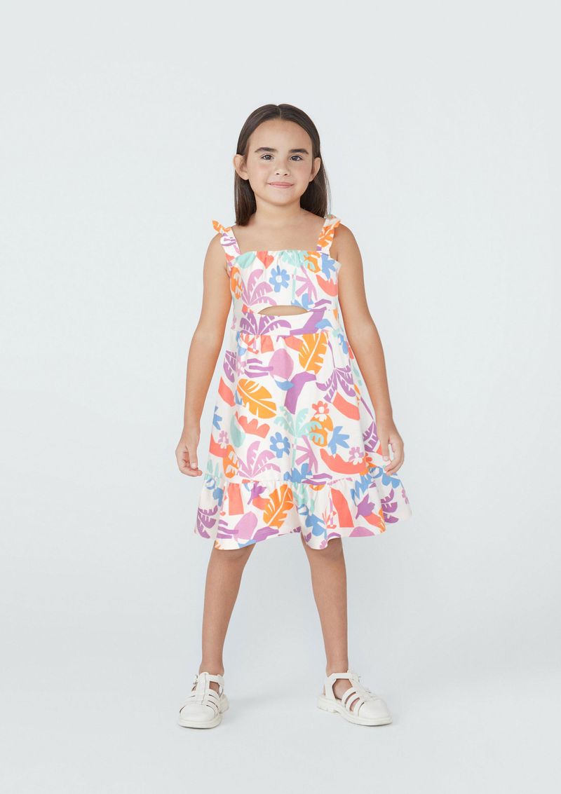 Vestido Curto Infantil Estampado - Hering Store