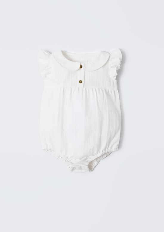 Foto do produto: Body Gola Bebê Menina Com Babados - Off White