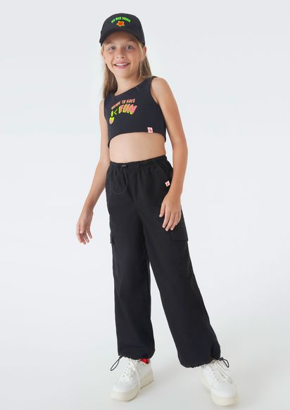 Calça preta sales infantil feminina