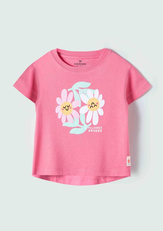 Foto do produto: Blusa Infantil Menina Toddler Com Estampada - Rosa