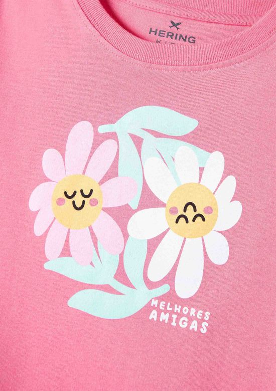 Foto do produto: Blusa Infantil Menina Toddler Com Estampada - Rosa