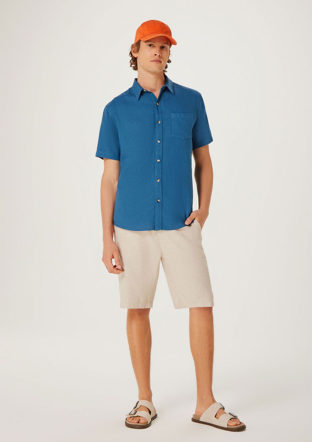 Shorts Marine Básico Linho e Viscose Concepts Slim Liso Color - Loja de  Roupa Masculina: Polo, Camisa, Camiseta, Calça