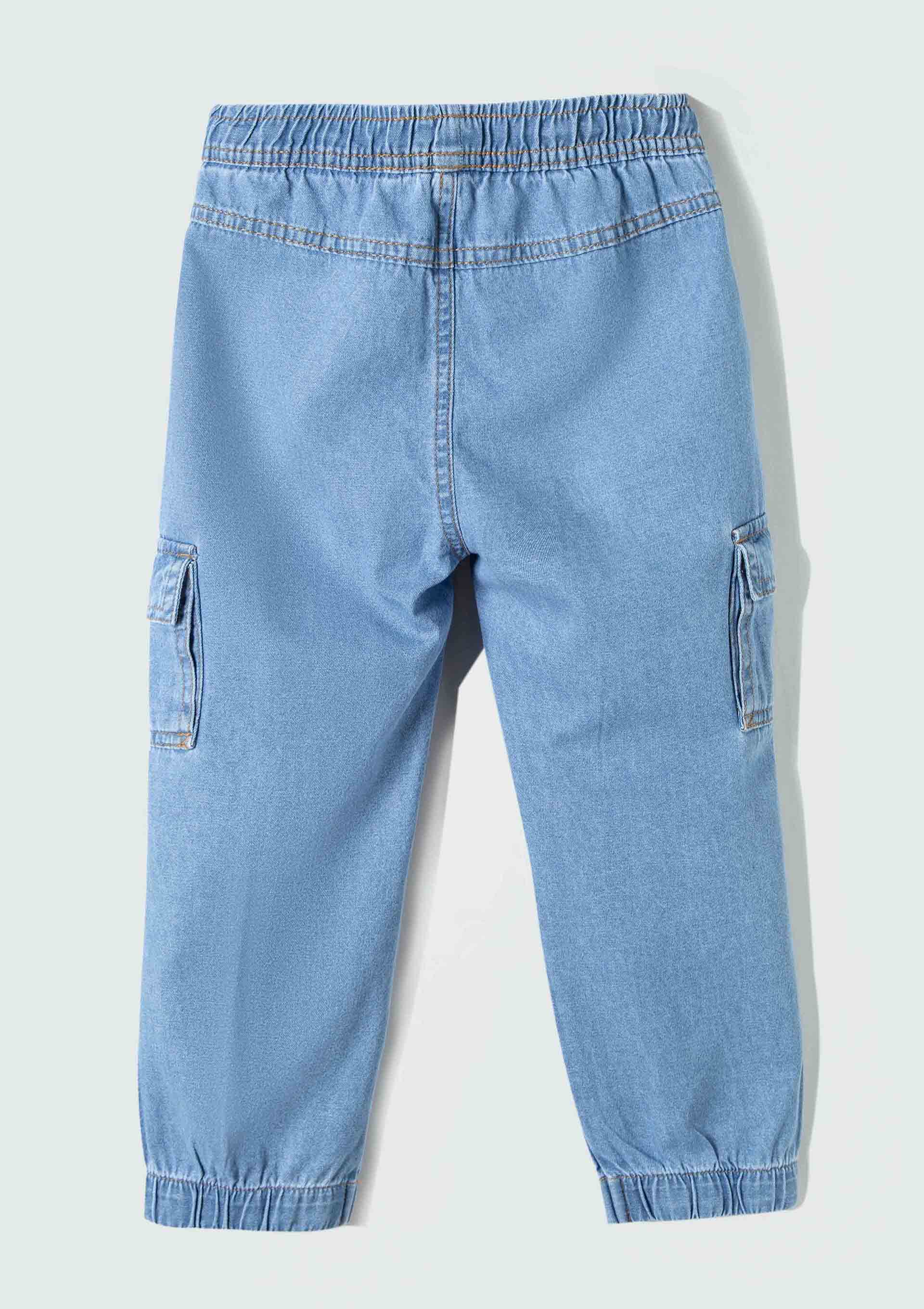 Calça Jeans Infantil Jogger Azul