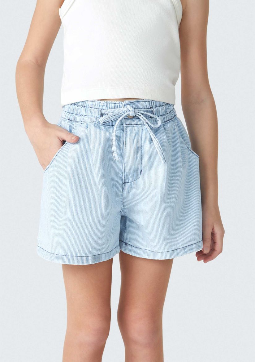 Shorts Jeans Feminino Listrado - Hering Store