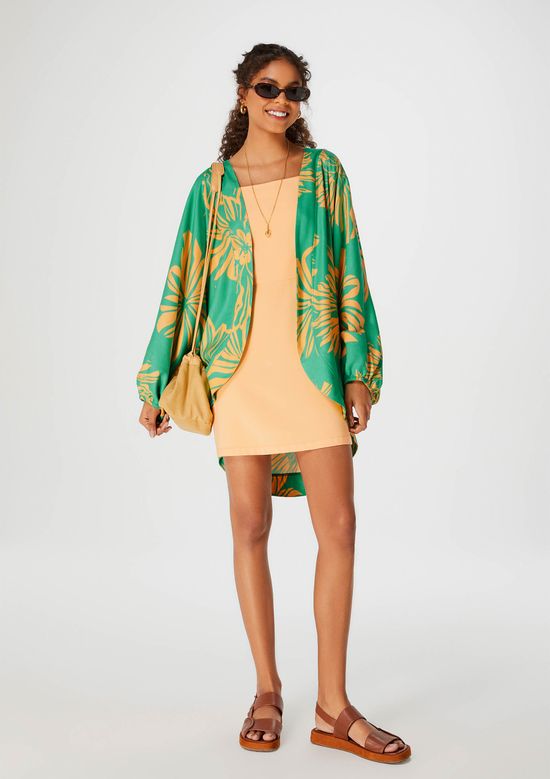 Foto do produto: Vestido Curto Com Alças E Costas Abertas - Laranja